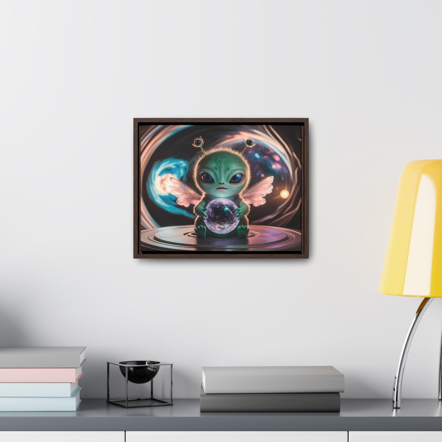 Guardian of the Cosmic Crystal - Gallery Canvas Wraps, Horizontal Frame