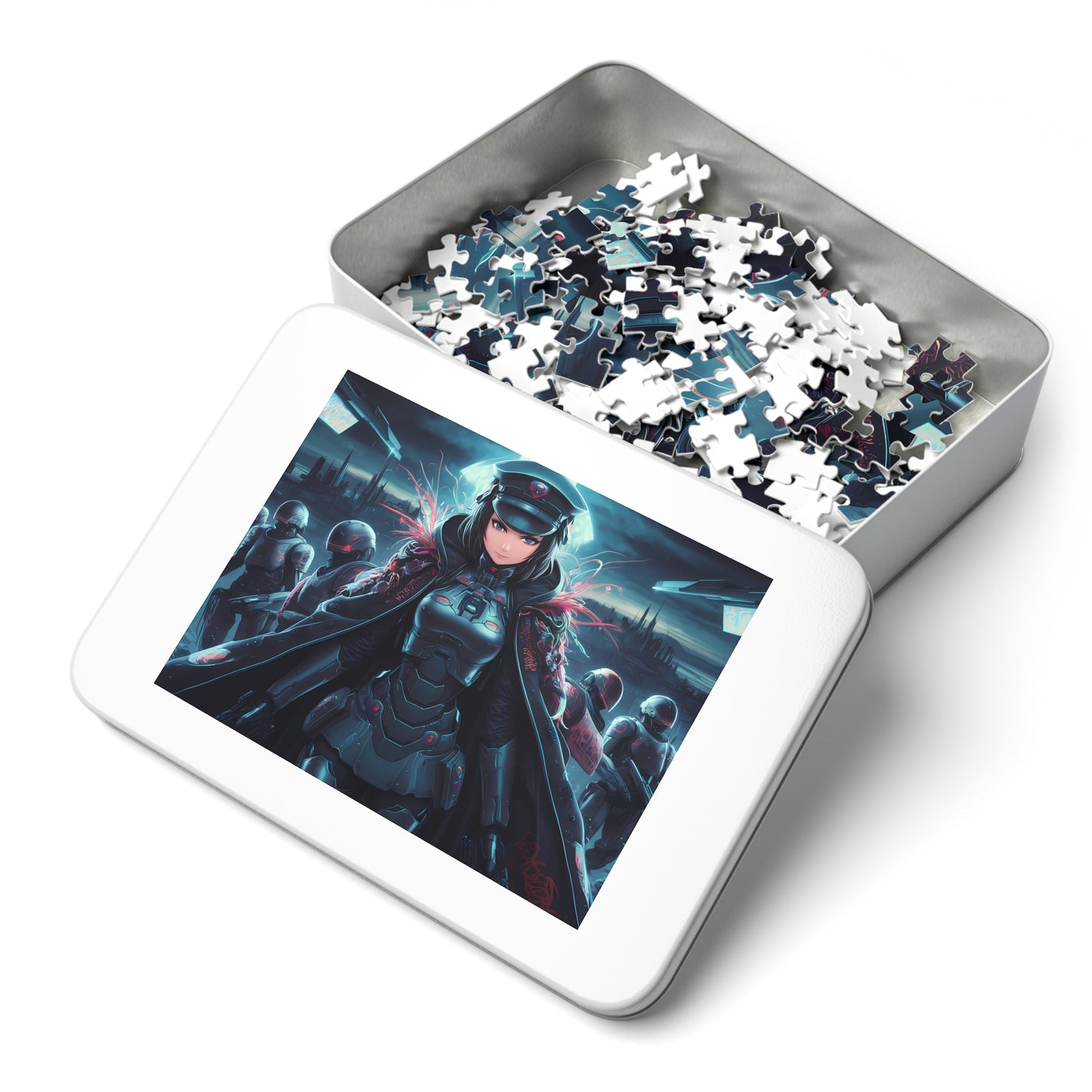 Enforcer of the Neon Dystopia - Jigsaw Puzzle (30, 110, 252, 500,1000-Piece)