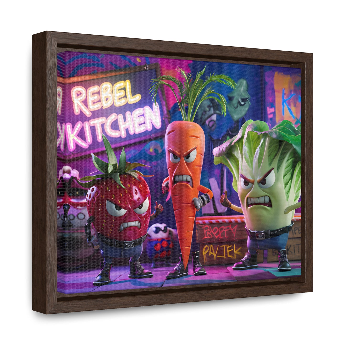 Rebel Veggie Squad - Gallery Canvas Wraps, Horizontal Frame