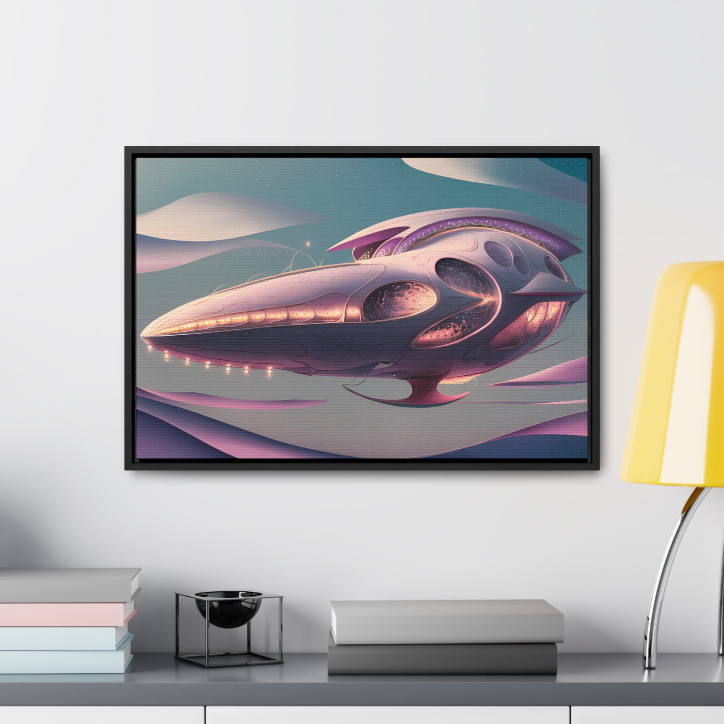 Voyage of the Celestial Whale - Gallery Canvas Wraps, Horizontal Frame