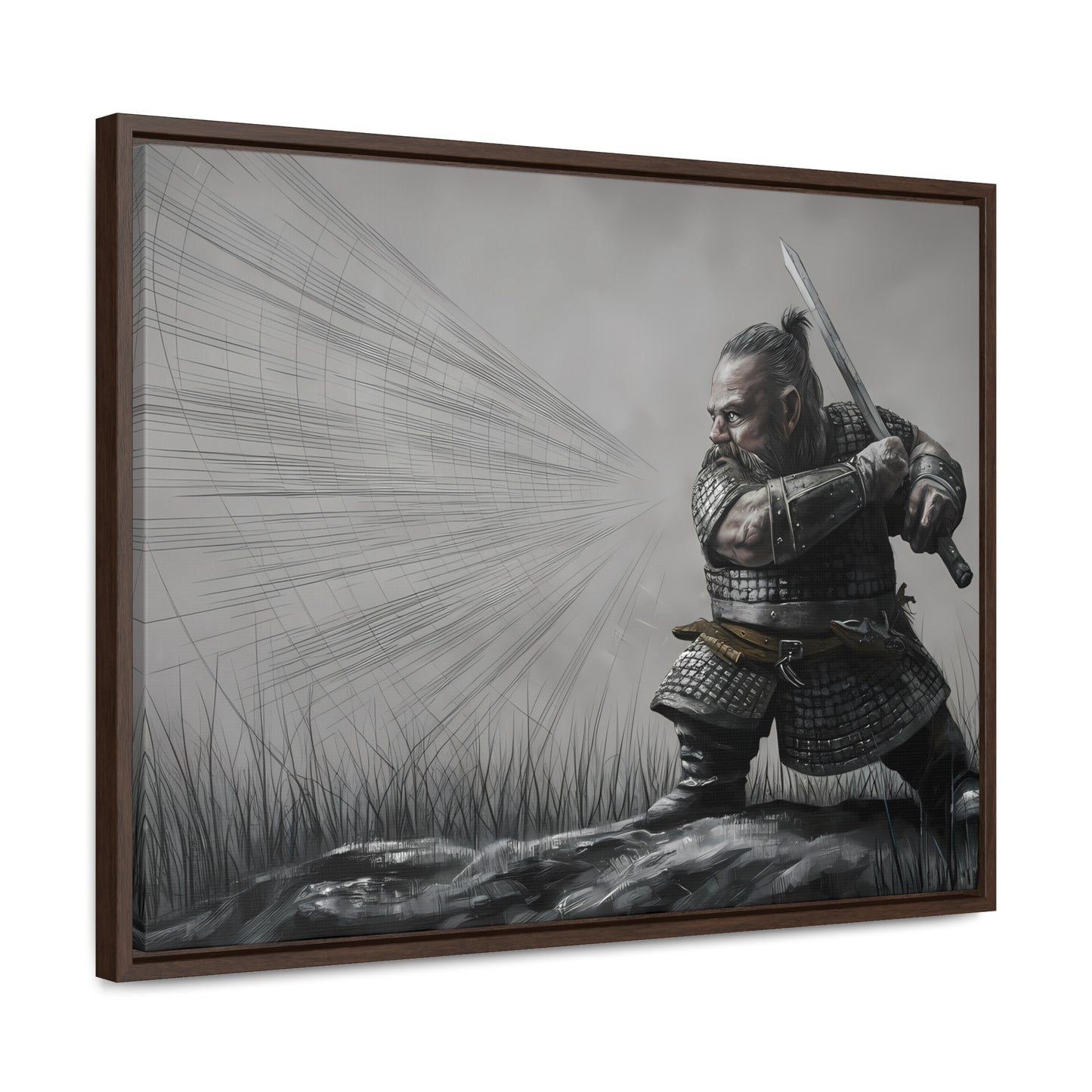 Defender of the Grey Plains - Gallery Canvas Wraps, Horizontal Frame