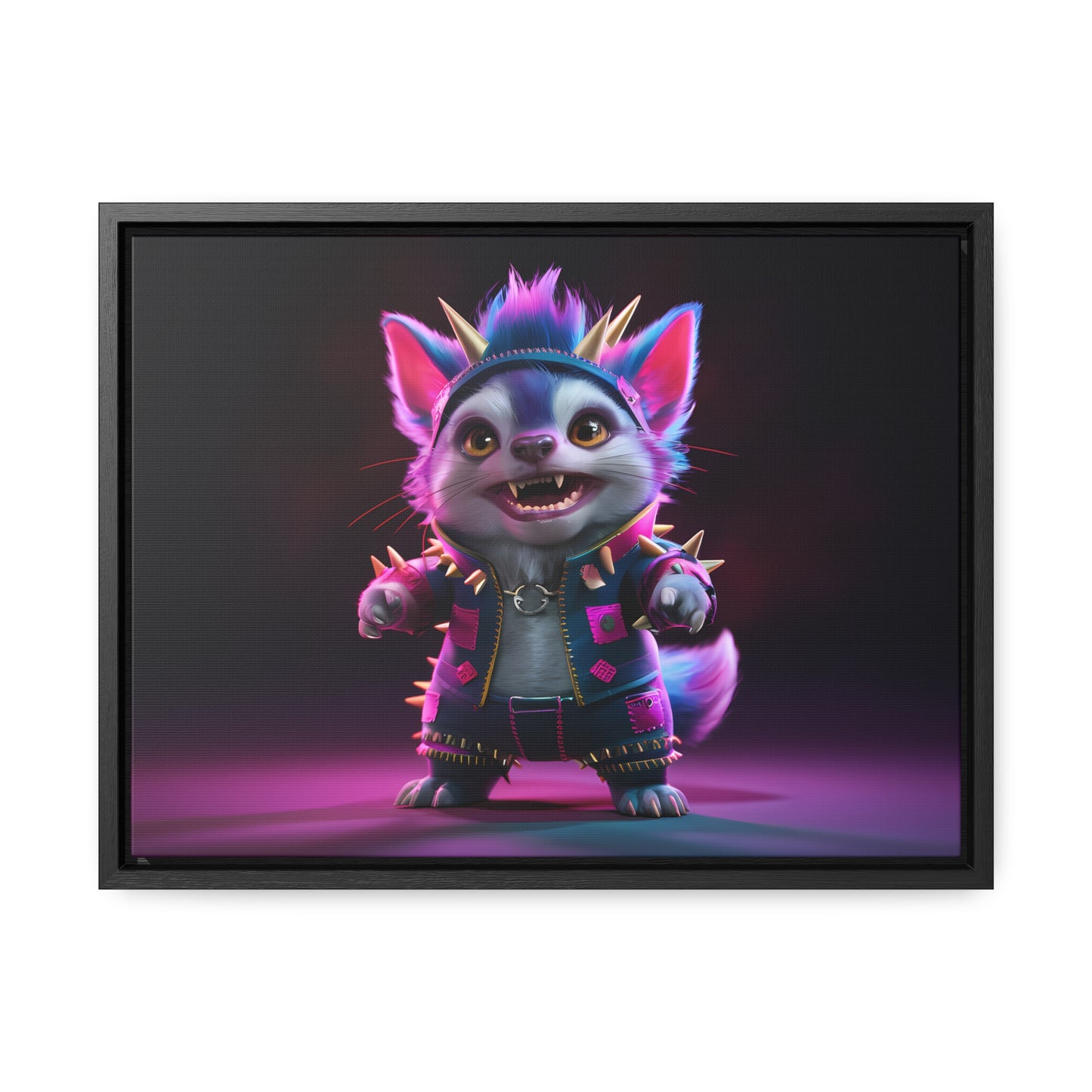 Punk Feline Fury - Gallery Canvas Wraps, Horizontal Frame