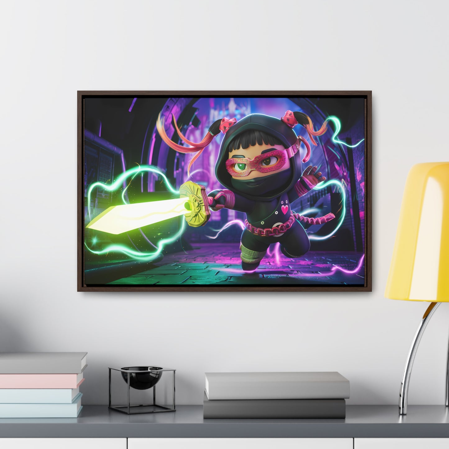 Neon Ninja Unleashed - Gallery Canvas Wraps, Horizontal Frame