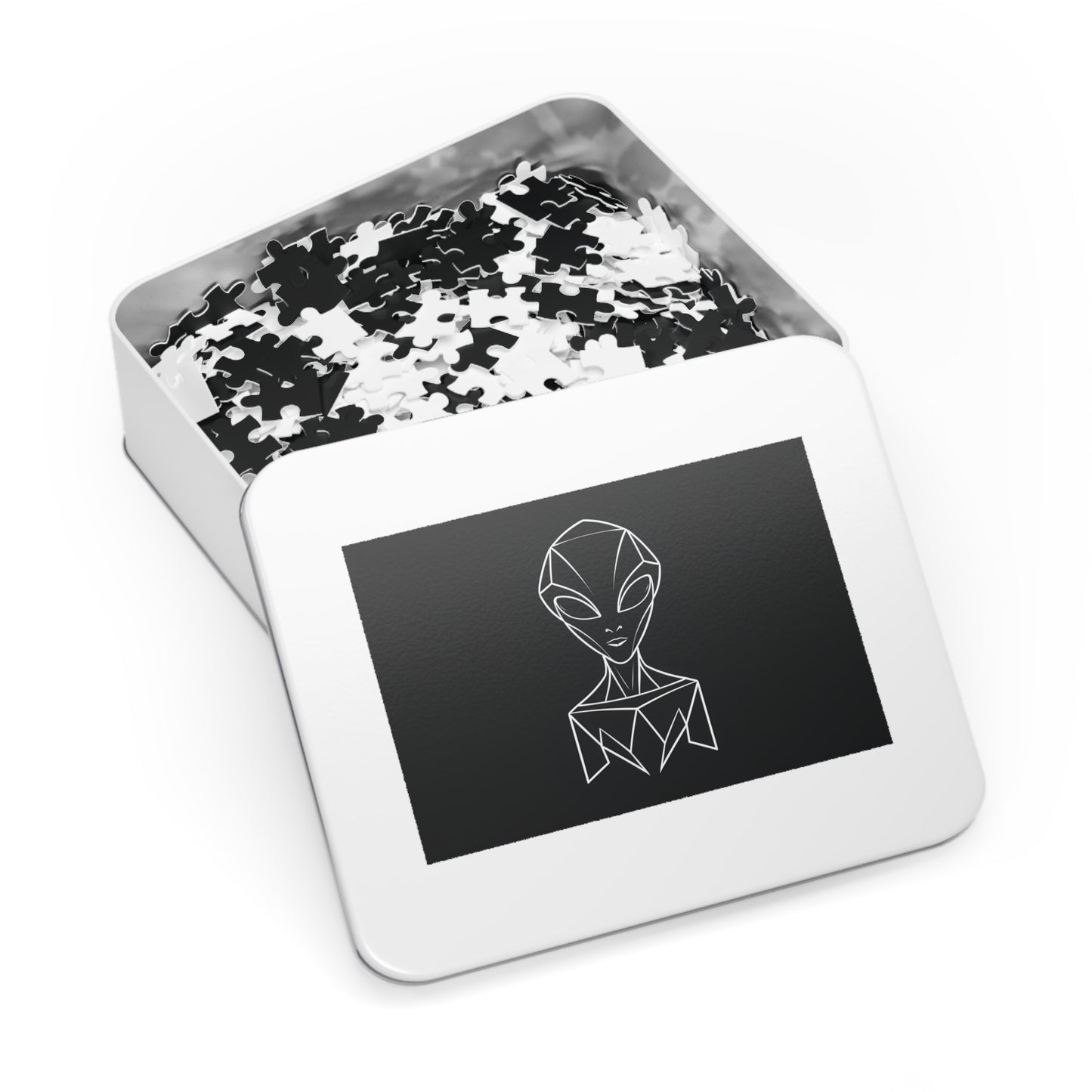 "Geometric Alien Silhouette" - Jigsaw Puzzle (30, 110, 252, 500,1000-Piece)