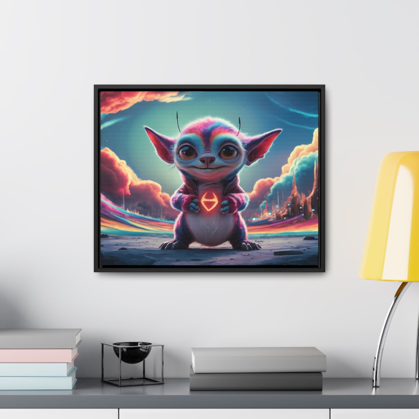 Guardian of the Cosmic Heart - Gallery Canvas Wraps, Horizontal Frame