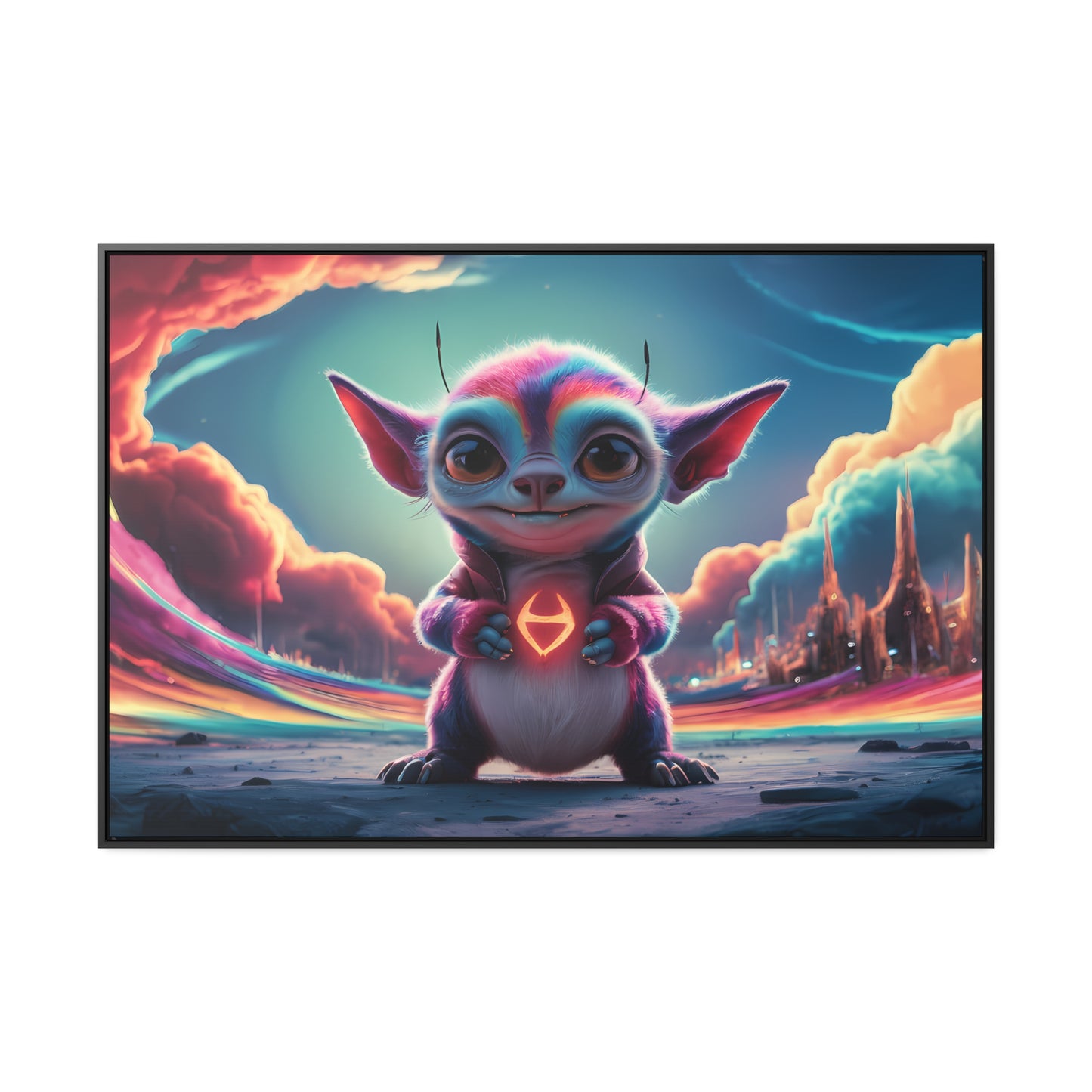 Guardian of the Cosmic Heart - Gallery Canvas Wraps, Horizontal Frame
