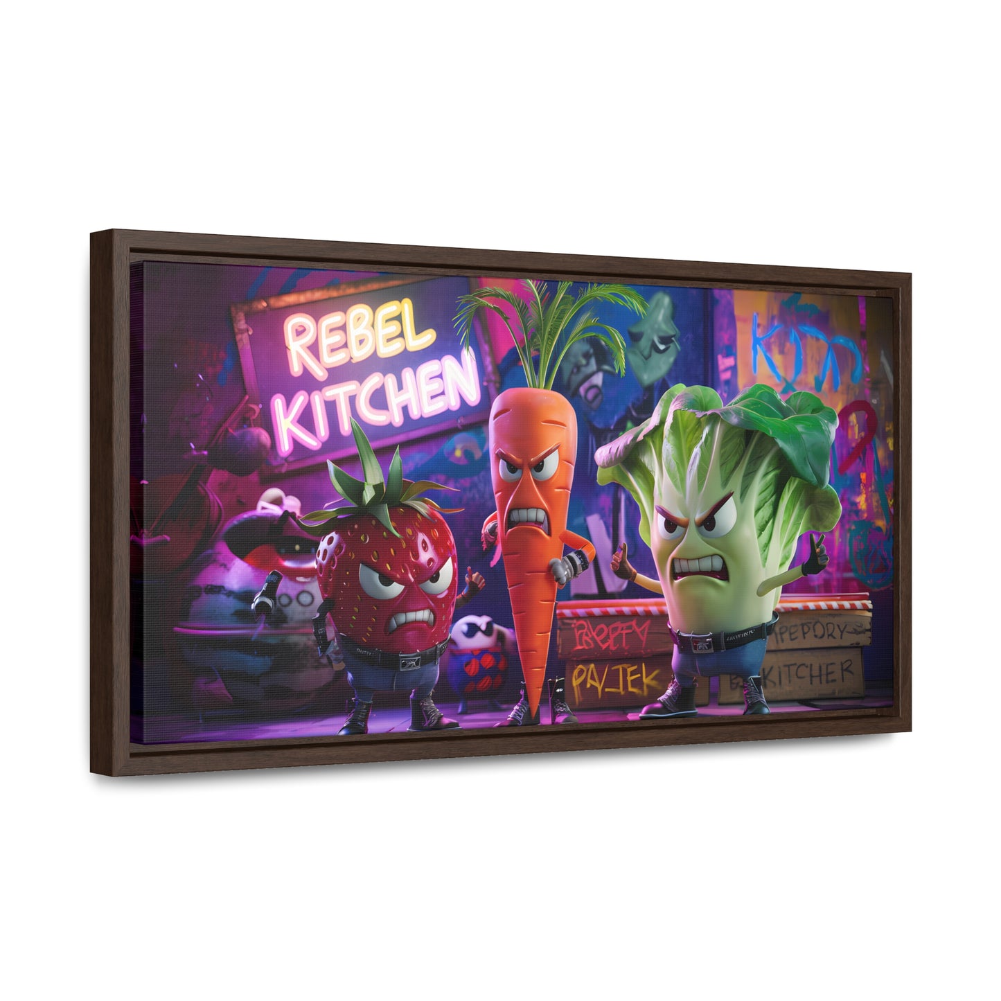 Rebel Veggie Squad - Gallery Canvas Wraps, Horizontal Frame