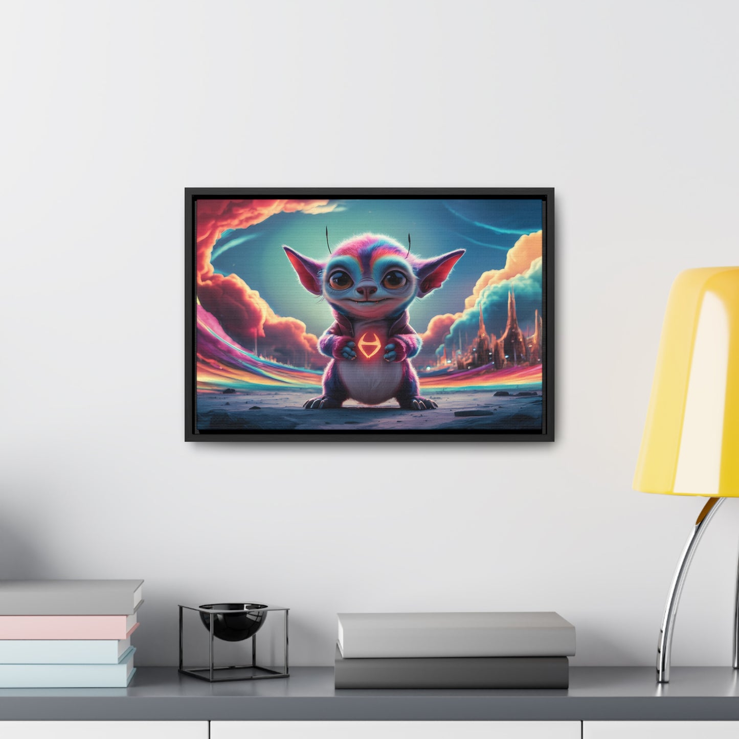 Guardian of the Cosmic Heart - Gallery Canvas Wraps, Horizontal Frame