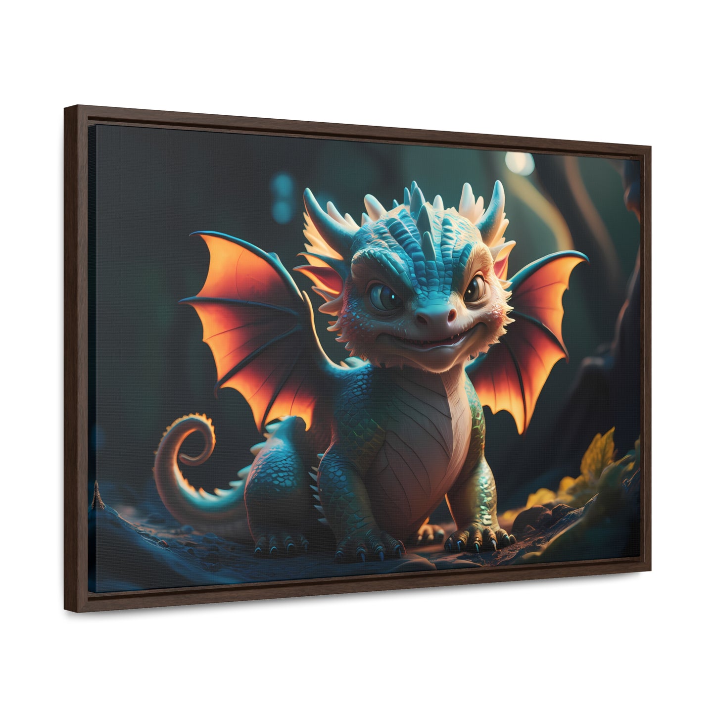 "Forest Guardian Hatchling" - Gallery Canvas Wraps, Horizontal Frame