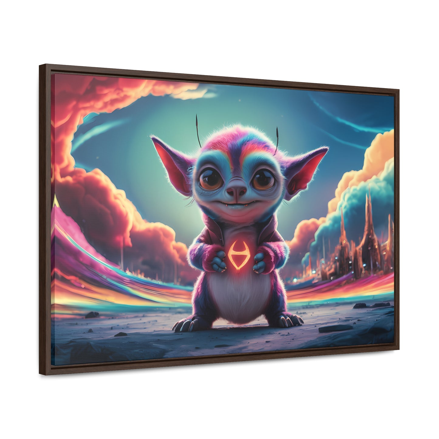 Guardian of the Cosmic Heart - Gallery Canvas Wraps, Horizontal Frame