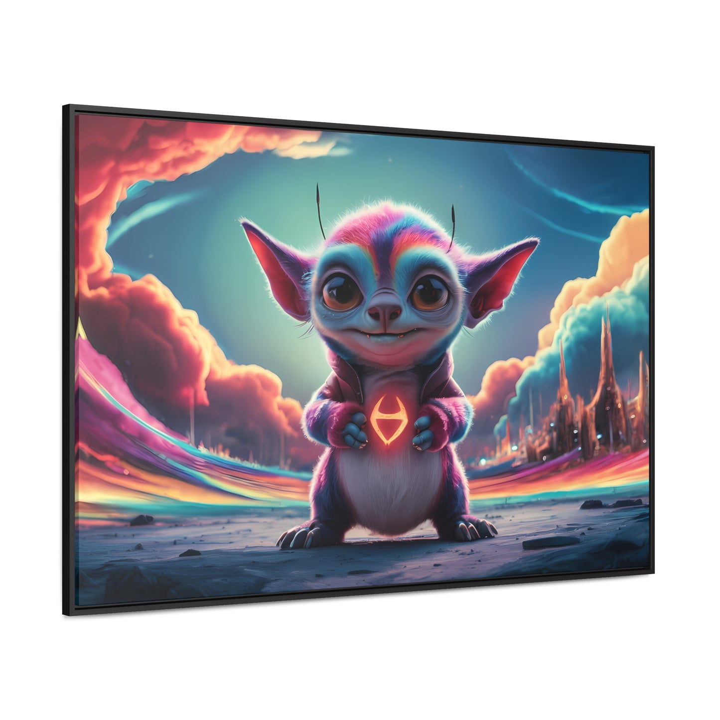 Guardian of the Cosmic Heart - Gallery Canvas Wraps, Horizontal Frame
