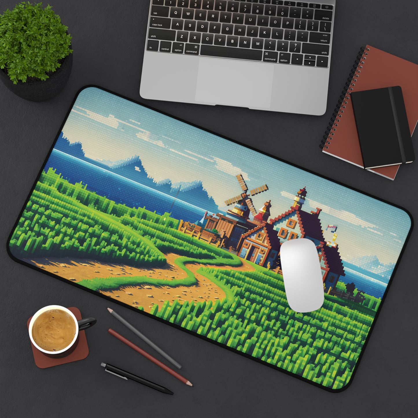 Pixel farming Village - Desk Mat