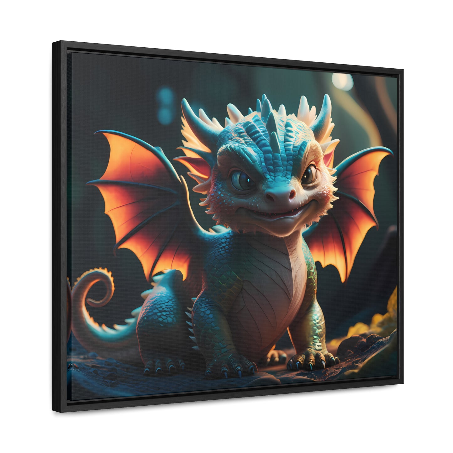 "Forest Guardian Hatchling" - Gallery Canvas Wraps, Horizontal Frame