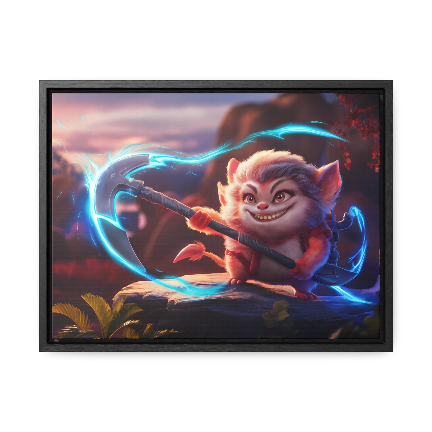 "Glowblade Guardian" - Gallery Canvas Wraps, Horizontal Frame
