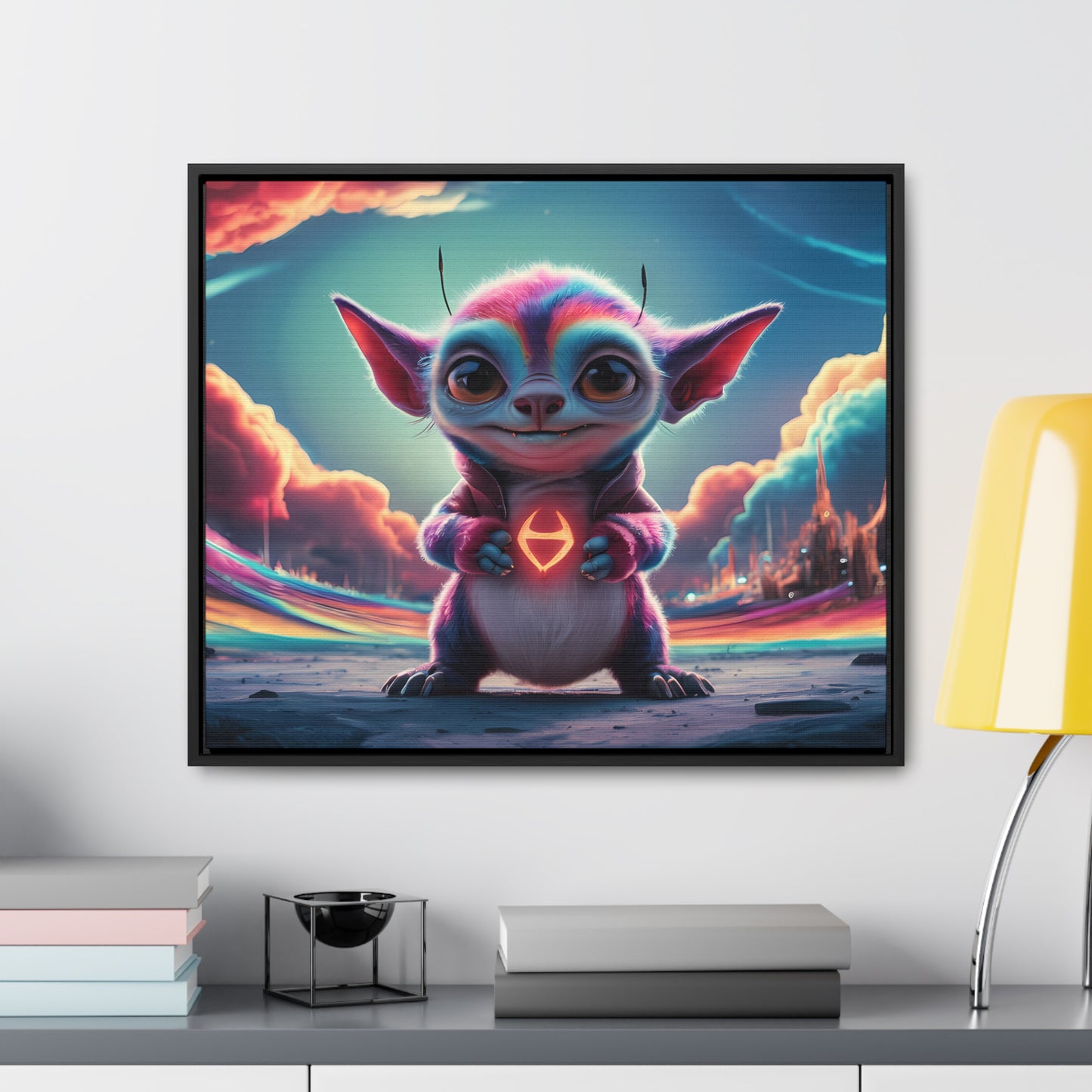 Guardian of the Cosmic Heart - Gallery Canvas Wraps, Horizontal Frame