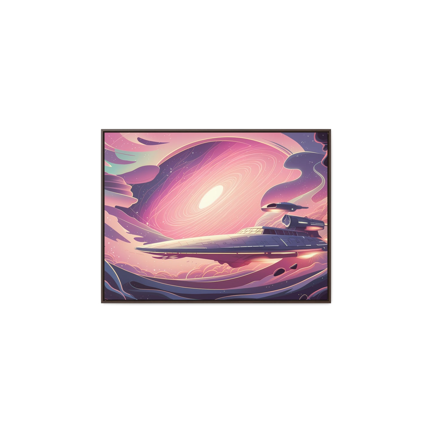Voyage Through the Cosmic Vortex - Gallery Canvas Wraps, Horizontal Frame