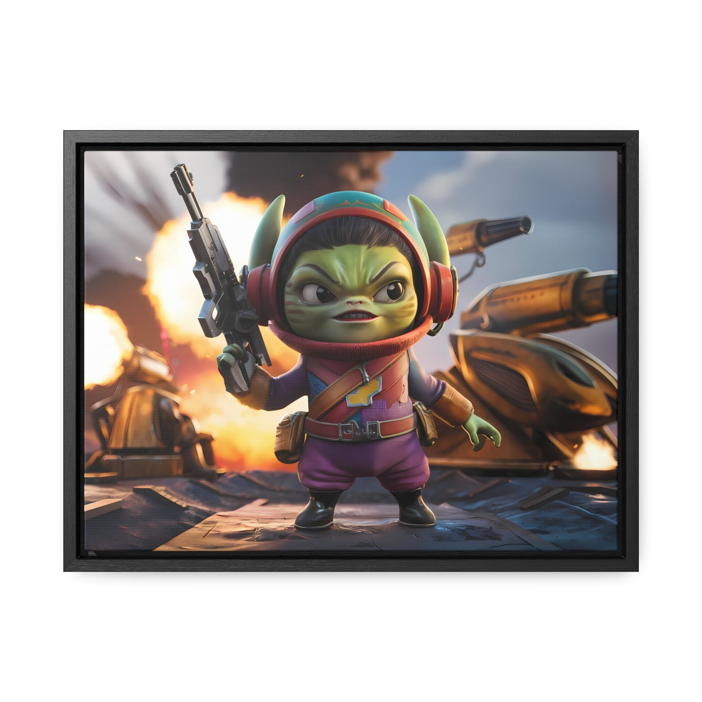 "Galactic Gremlin Commander" - Gallery Canvas Wraps, Horizontal Frame