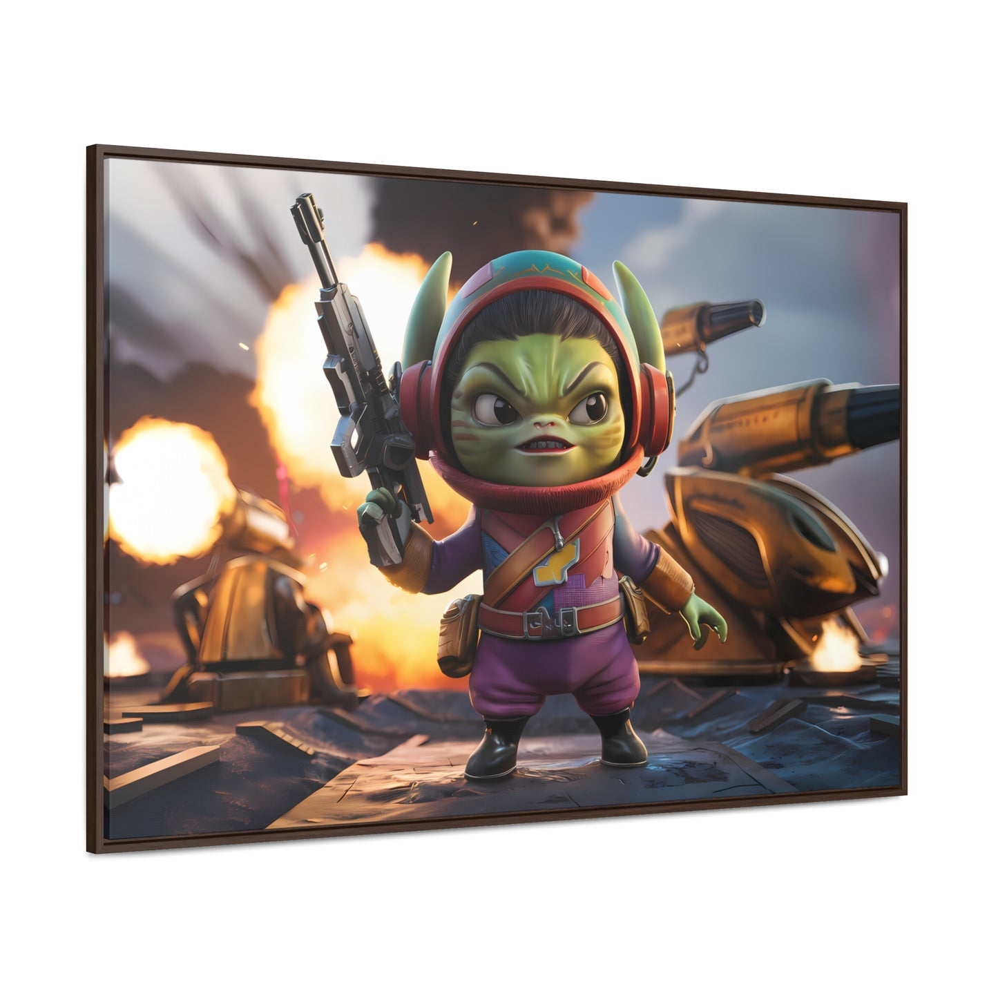 "Galactic Gremlin Commander" - Gallery Canvas Wraps, Horizontal Frame