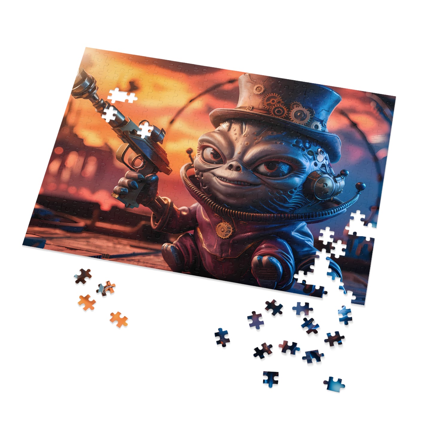 Alien Steampunk Showdown - Jigsaw Puzzle (30, 110, 252, 500,1000-Piece)