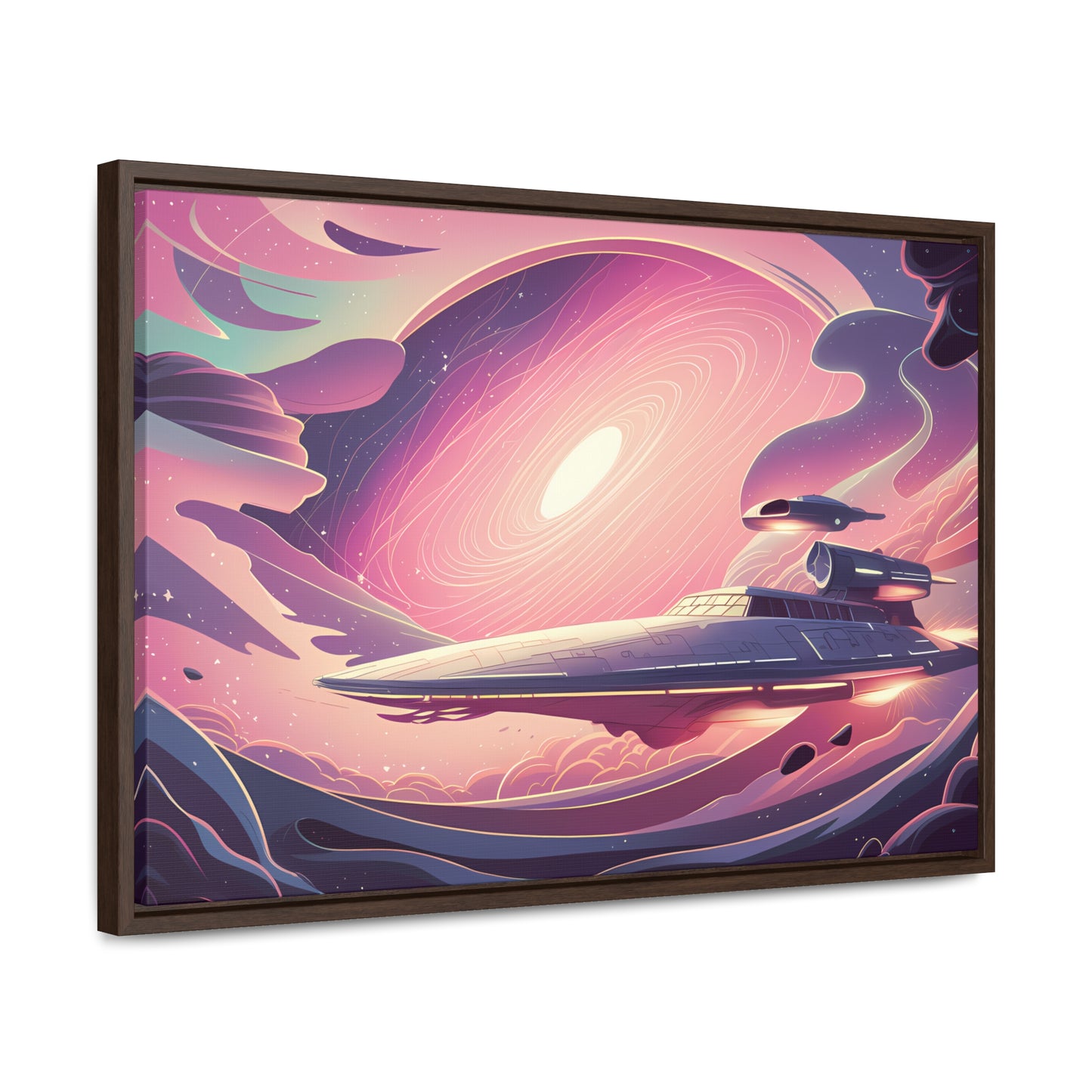 Voyage Through the Cosmic Vortex - Gallery Canvas Wraps, Horizontal Frame