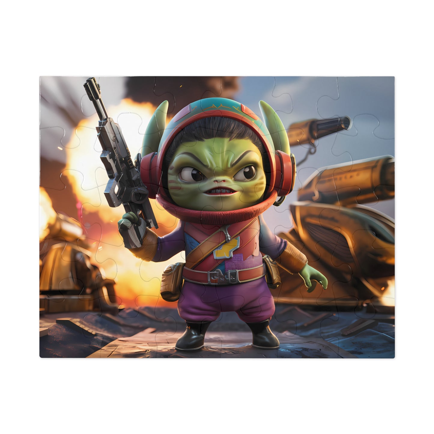 Space Commando in Action - Jigsaw Puzzle (30, 110, 252, 500,1000-Piece)