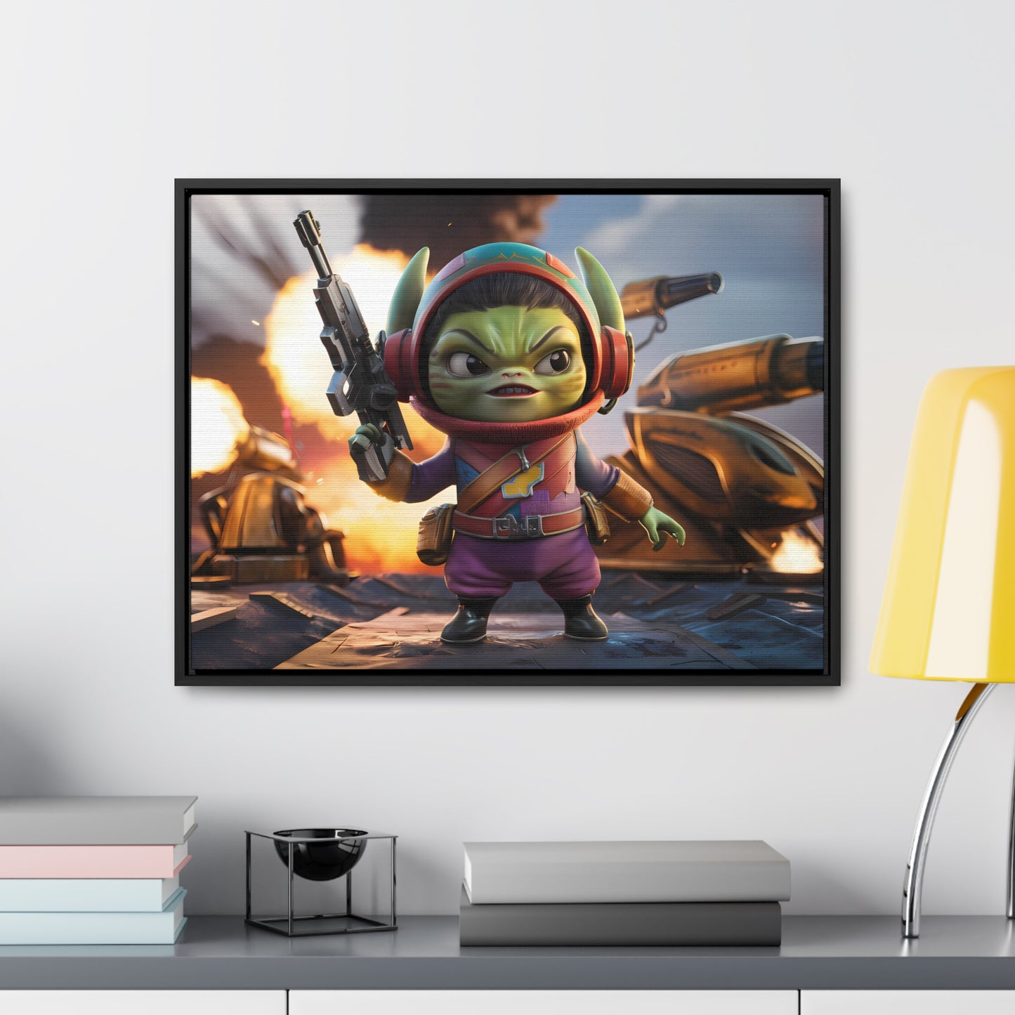 "Galactic Gremlin Commander" - Gallery Canvas Wraps, Horizontal Frame