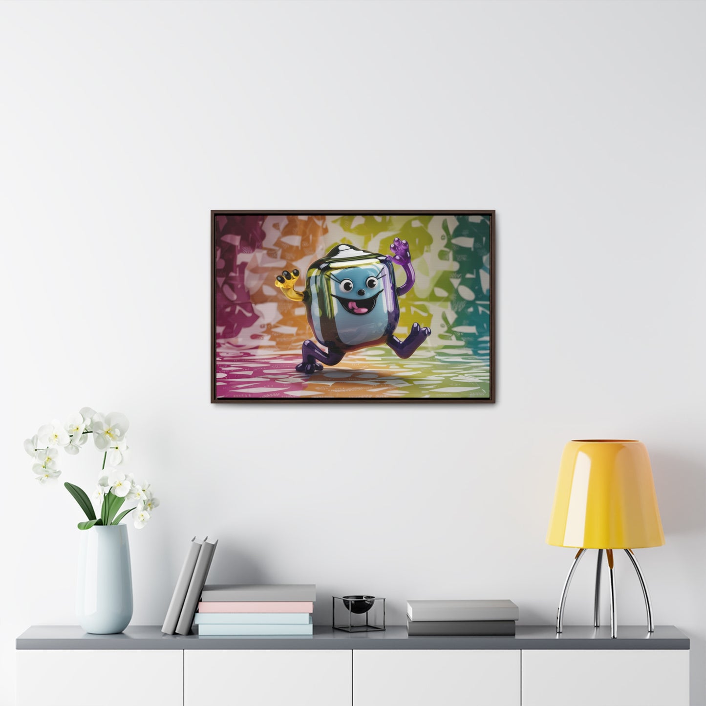 Bubbly Joy in Glass Form - Gallery Canvas Wraps, Horizontal Frame