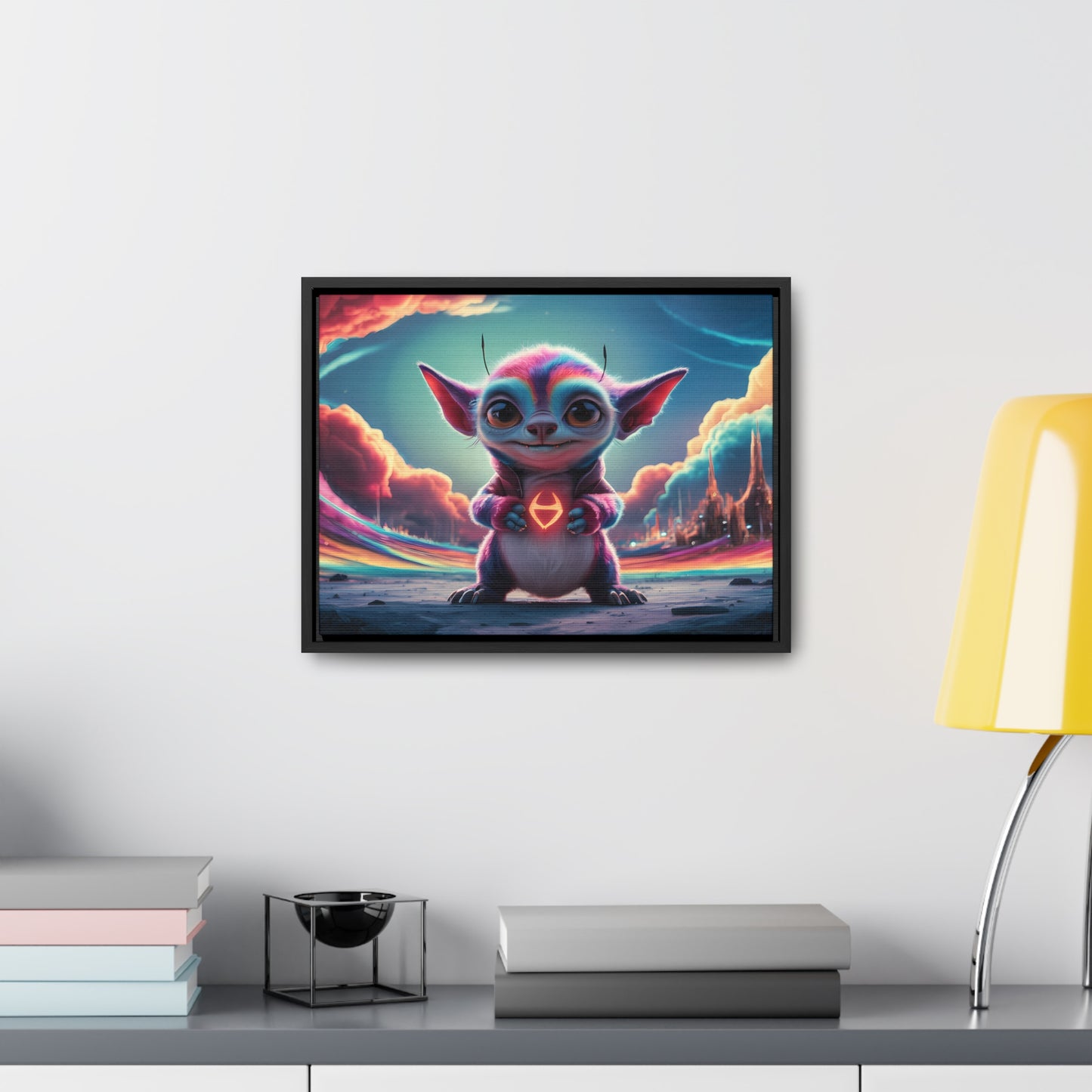 Guardian of the Cosmic Heart - Gallery Canvas Wraps, Horizontal Frame