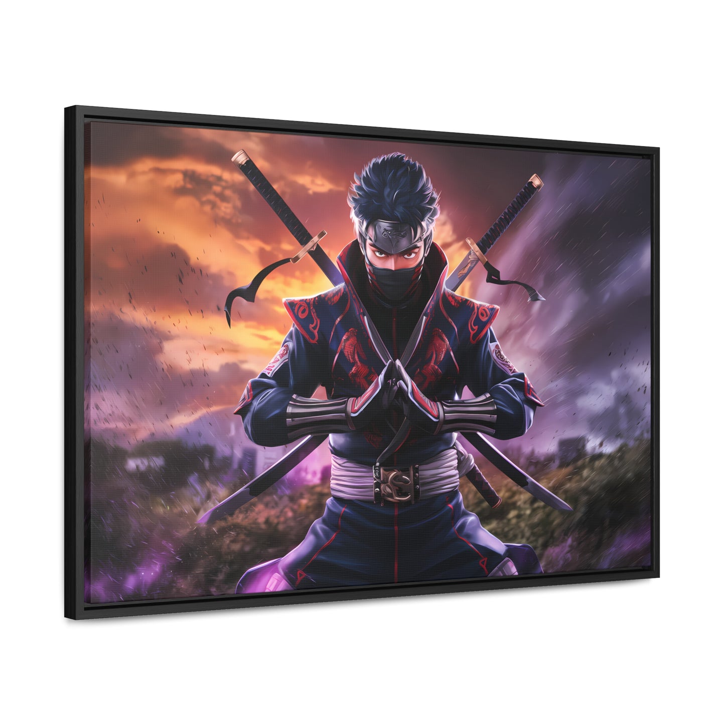Shadow of the Crimson Ninja - Gallery Canvas Wraps, Horizontal Frame