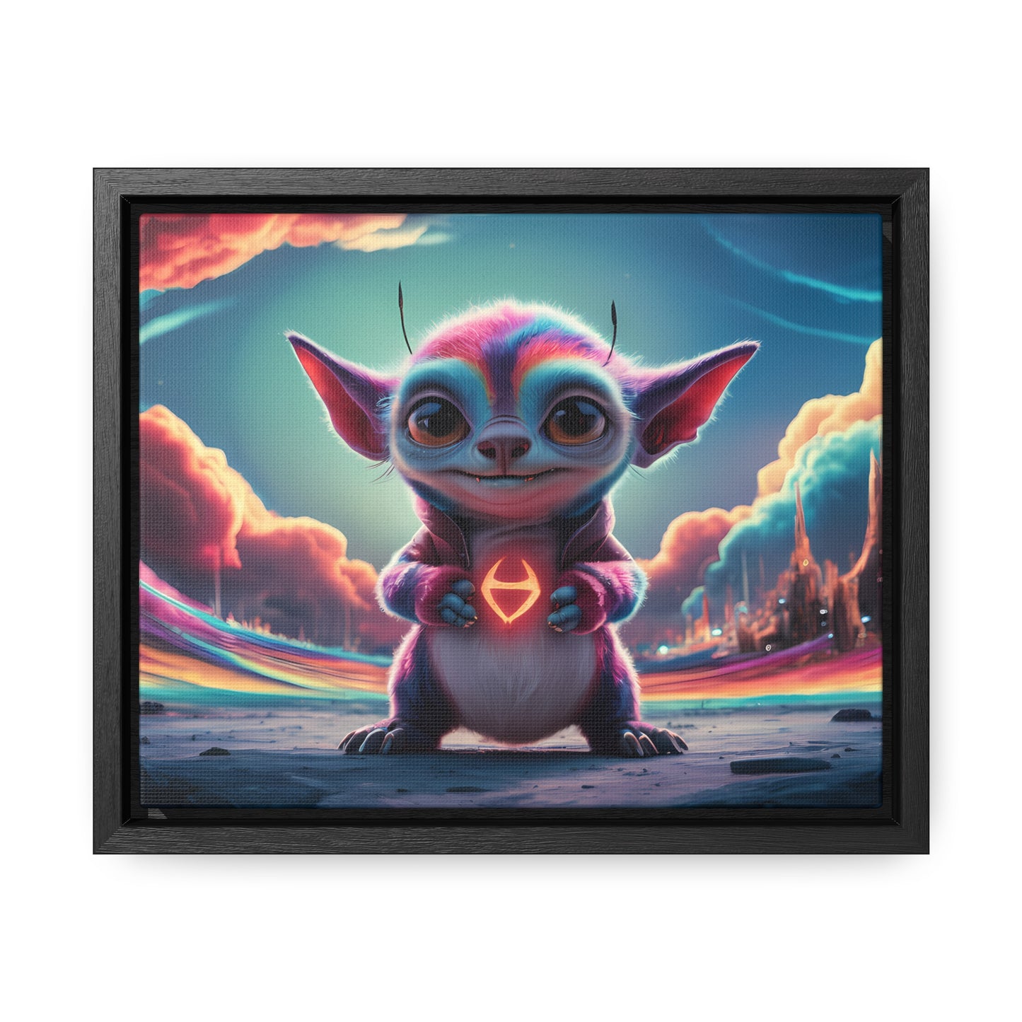Guardian of the Cosmic Heart - Gallery Canvas Wraps, Horizontal Frame