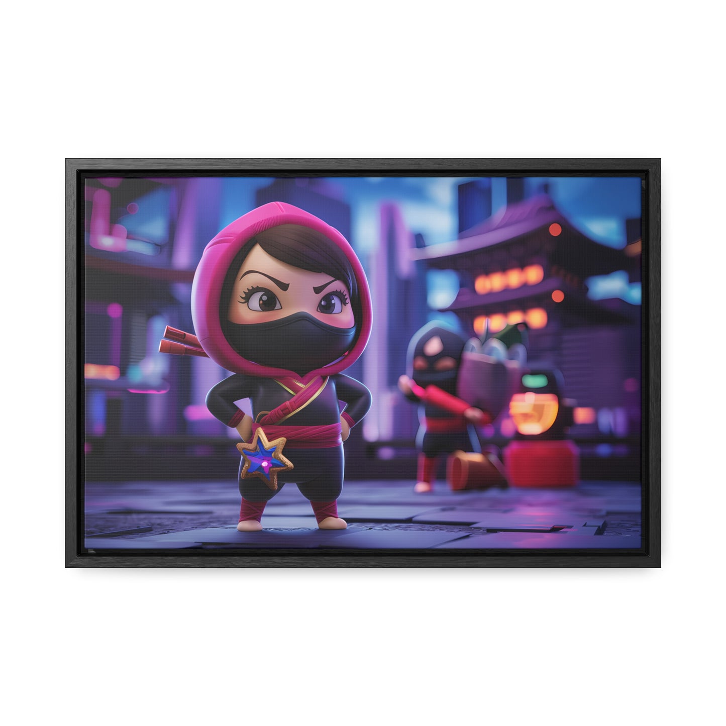 "Midnight Ninja Adventure" - Gallery Canvas Wraps, Horizontal Frame