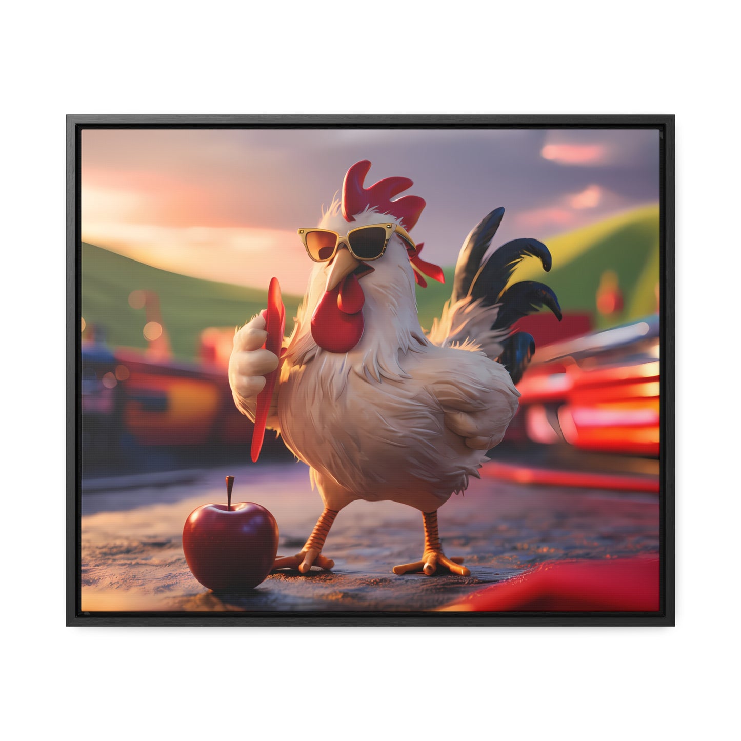 Cool Rooster at the Carnival - Gallery Canvas Wraps, Horizontal Frame