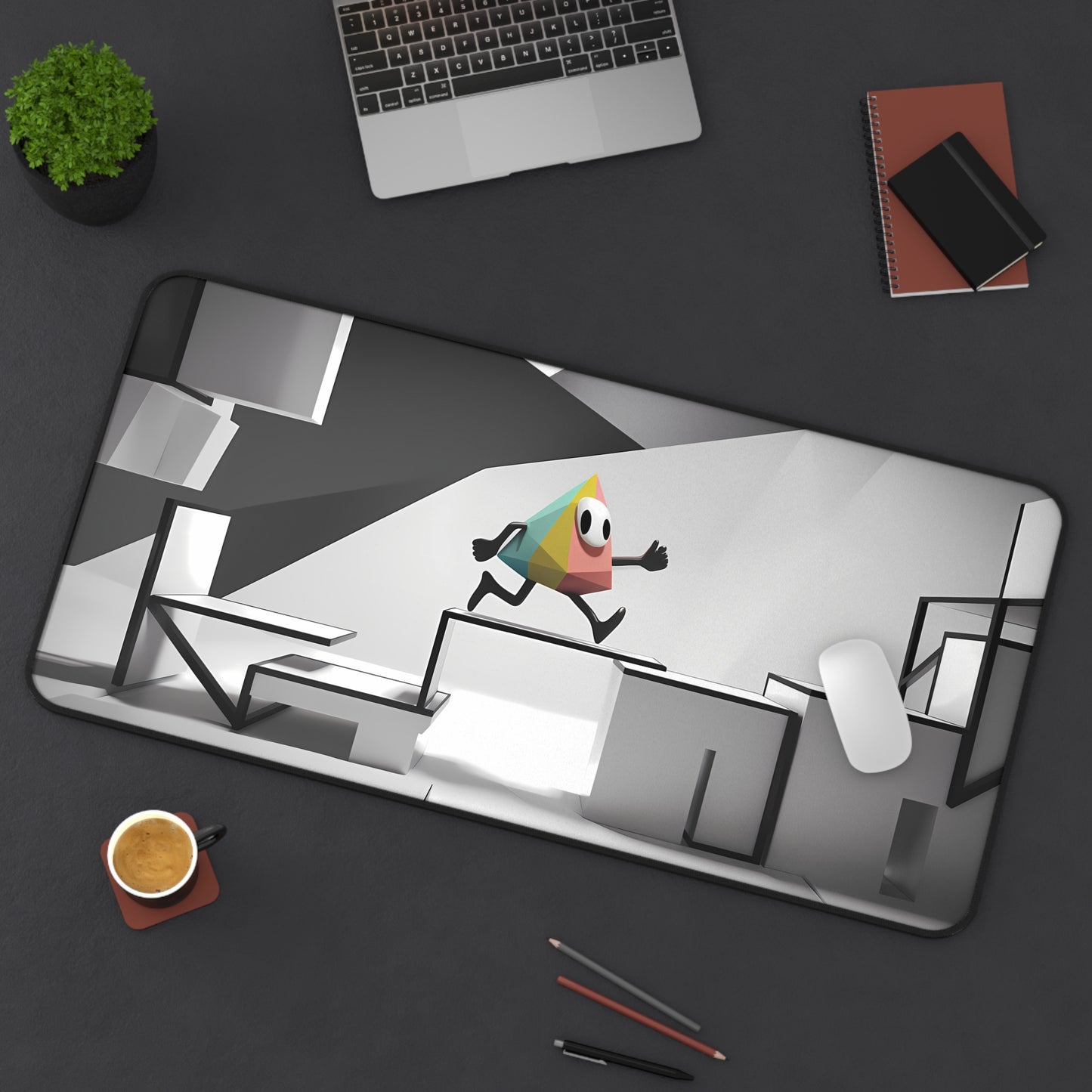 The Pyramid's Leap - Desk Mat