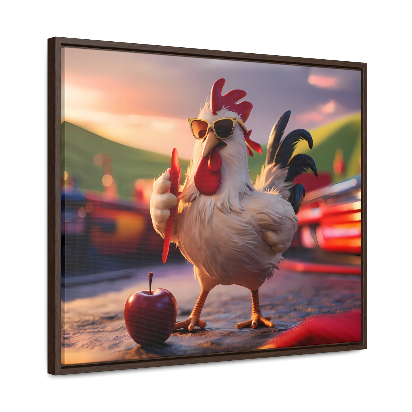 Cool Rooster at the Carnival - Gallery Canvas Wraps, Horizontal Frame