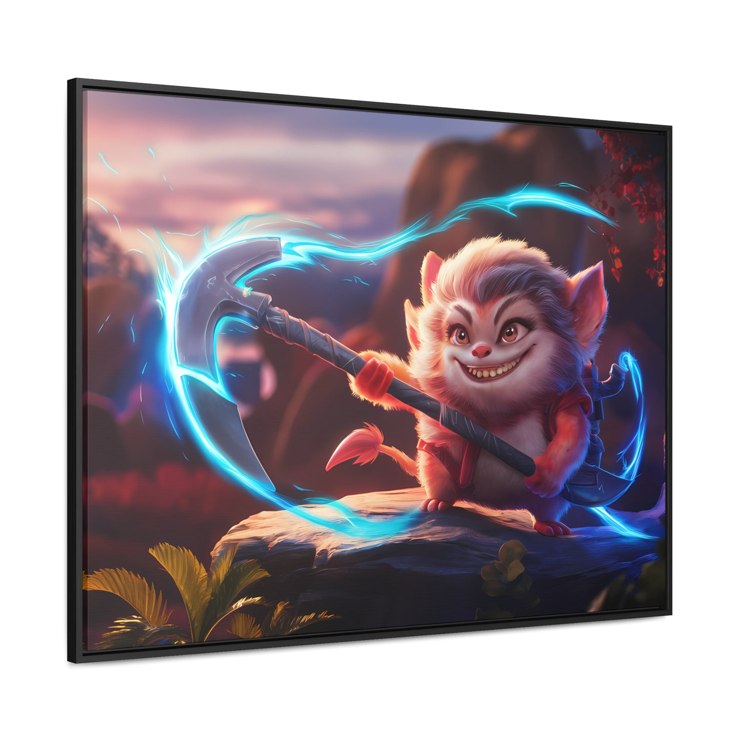 "Glowblade Guardian" - Gallery Canvas Wraps, Horizontal Frame
