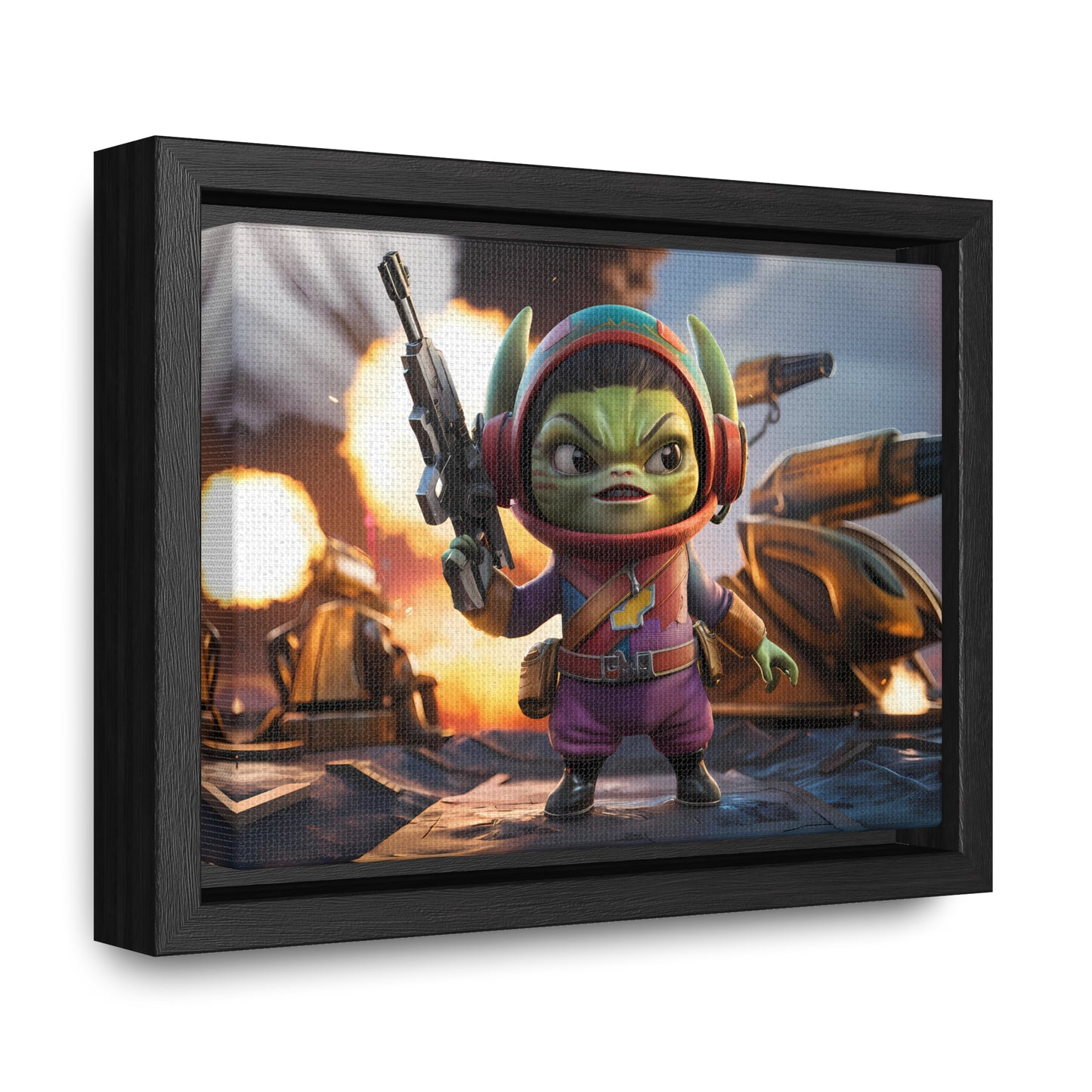 "Galactic Gremlin Commander" - Gallery Canvas Wraps, Horizontal Frame