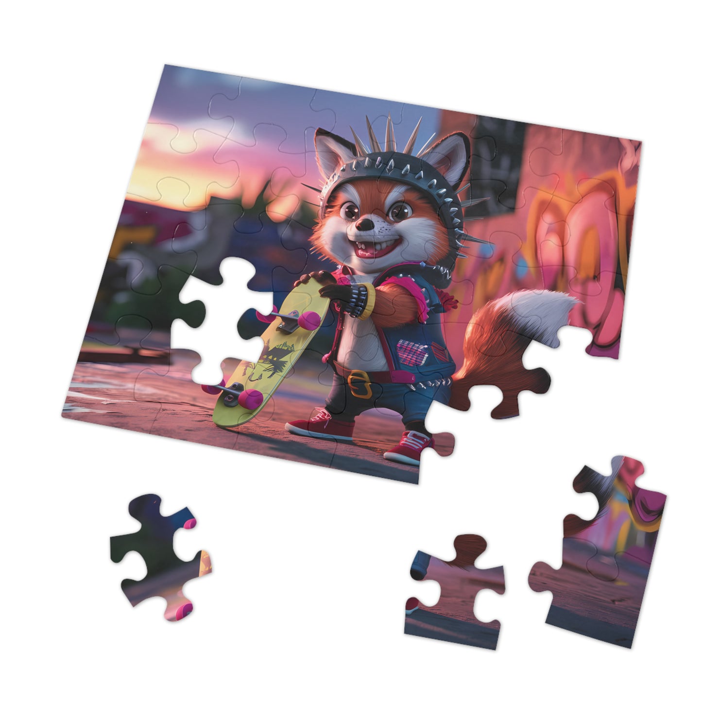 Punk Panda Skater - Jigsaw Puzzle (30, 110, 252, 500,1000-Piece)