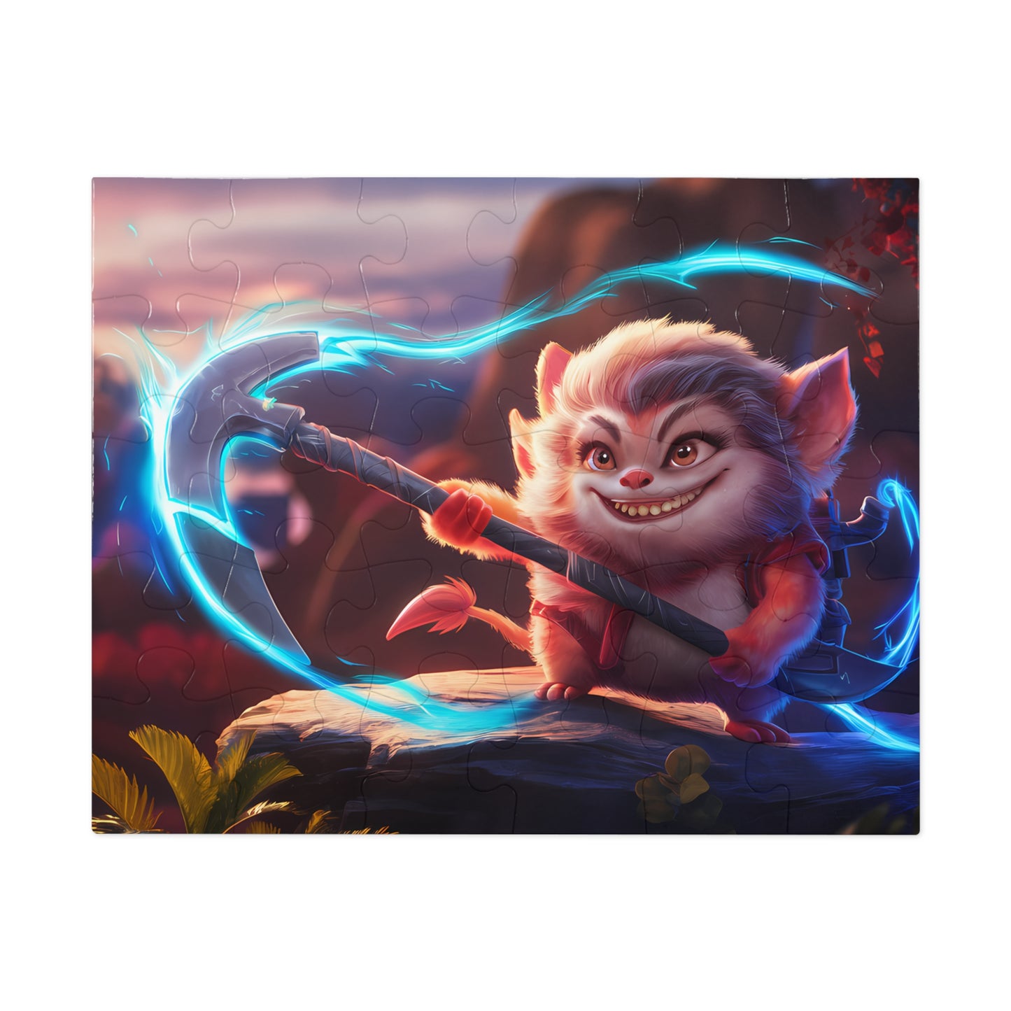 Furry Warrior of the Glowing Axe - Jigsaw Puzzle (30, 110, 252, 500,1000-Piece)