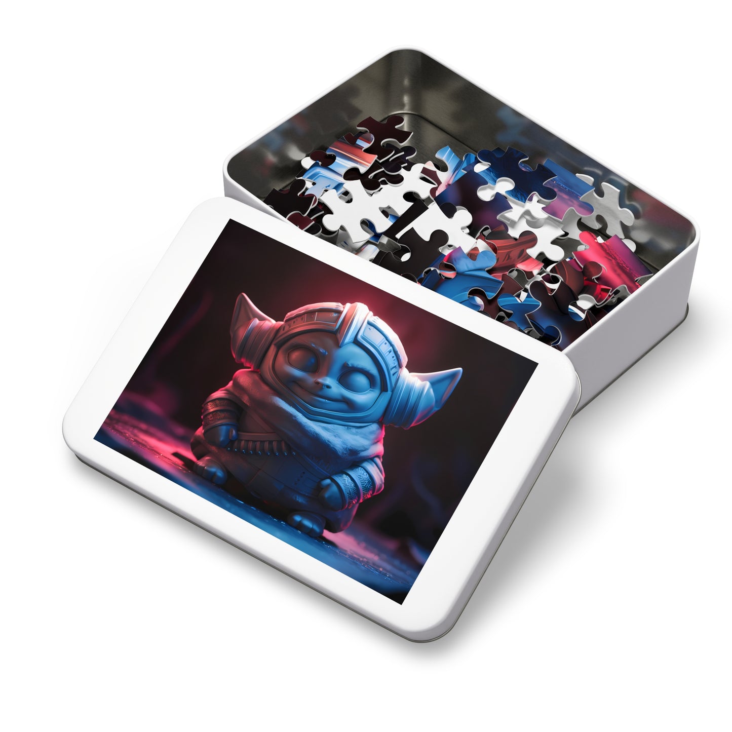 Alien Guardian in Neon Glow - Jigsaw Puzzle (30, 110, 252, 500,1000-Piece)