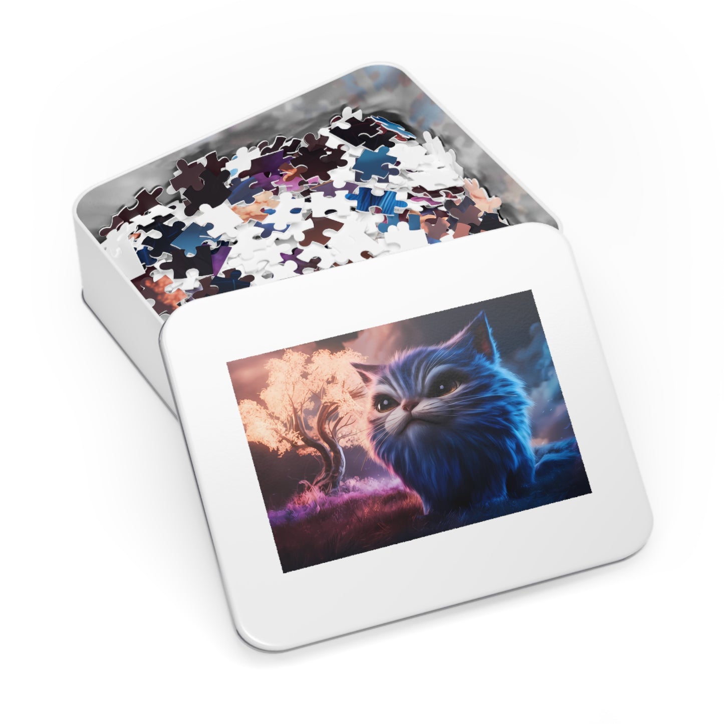 Ethereal Cat in a Mystical Landscape - Jigsaw Puzzle (30, 110, 252, 500,1000-Piece)