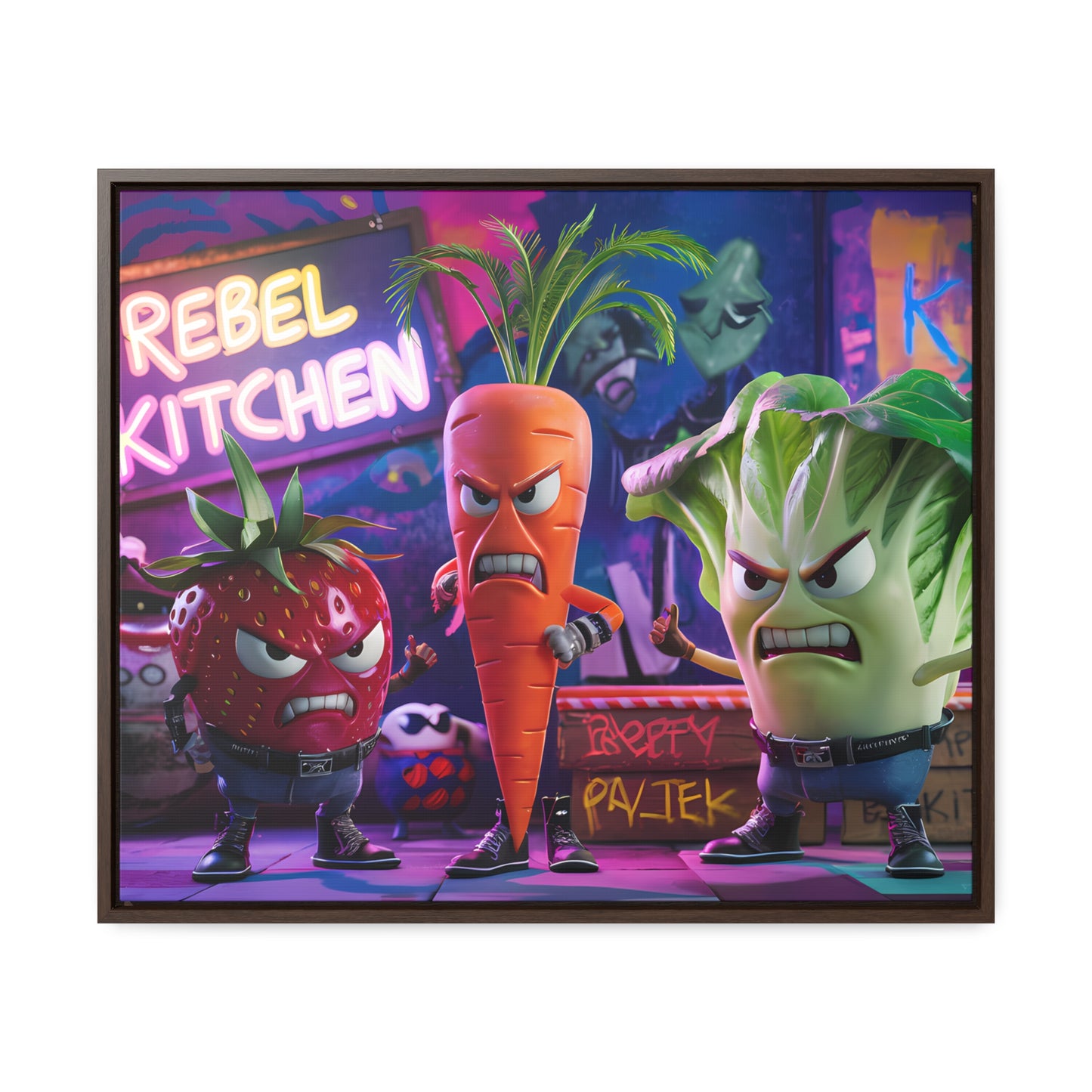Rebel Veggie Squad - Gallery Canvas Wraps, Horizontal Frame