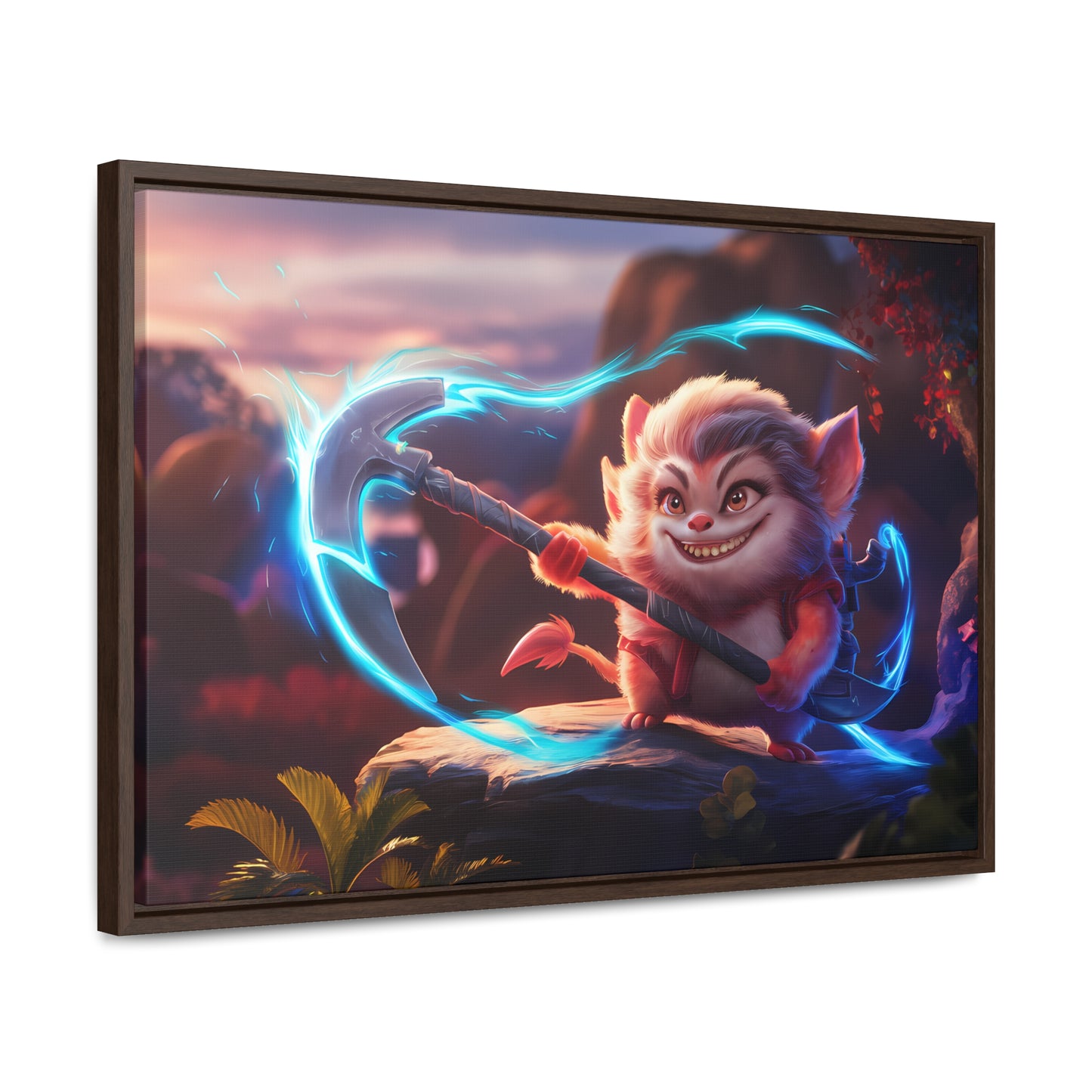 "Glowblade Guardian" - Gallery Canvas Wraps, Horizontal Frame