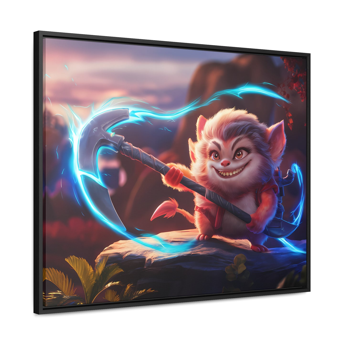 "Glowblade Guardian" - Gallery Canvas Wraps, Horizontal Frame