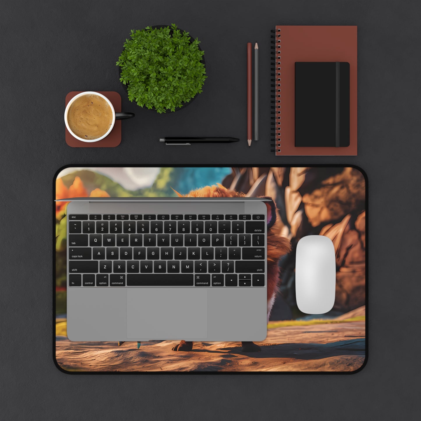 Cute furry Creature - Desk Mat