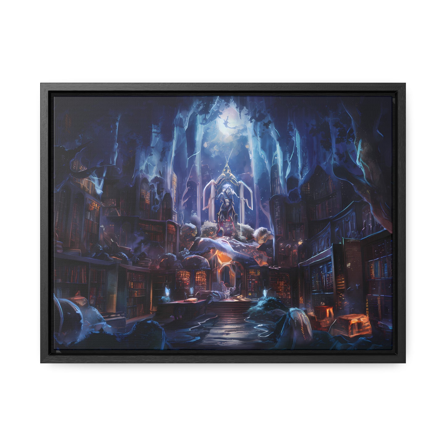 Sanctuary of the Forgotten Tomes - Gallery Canvas Wraps, Horizontal Frame