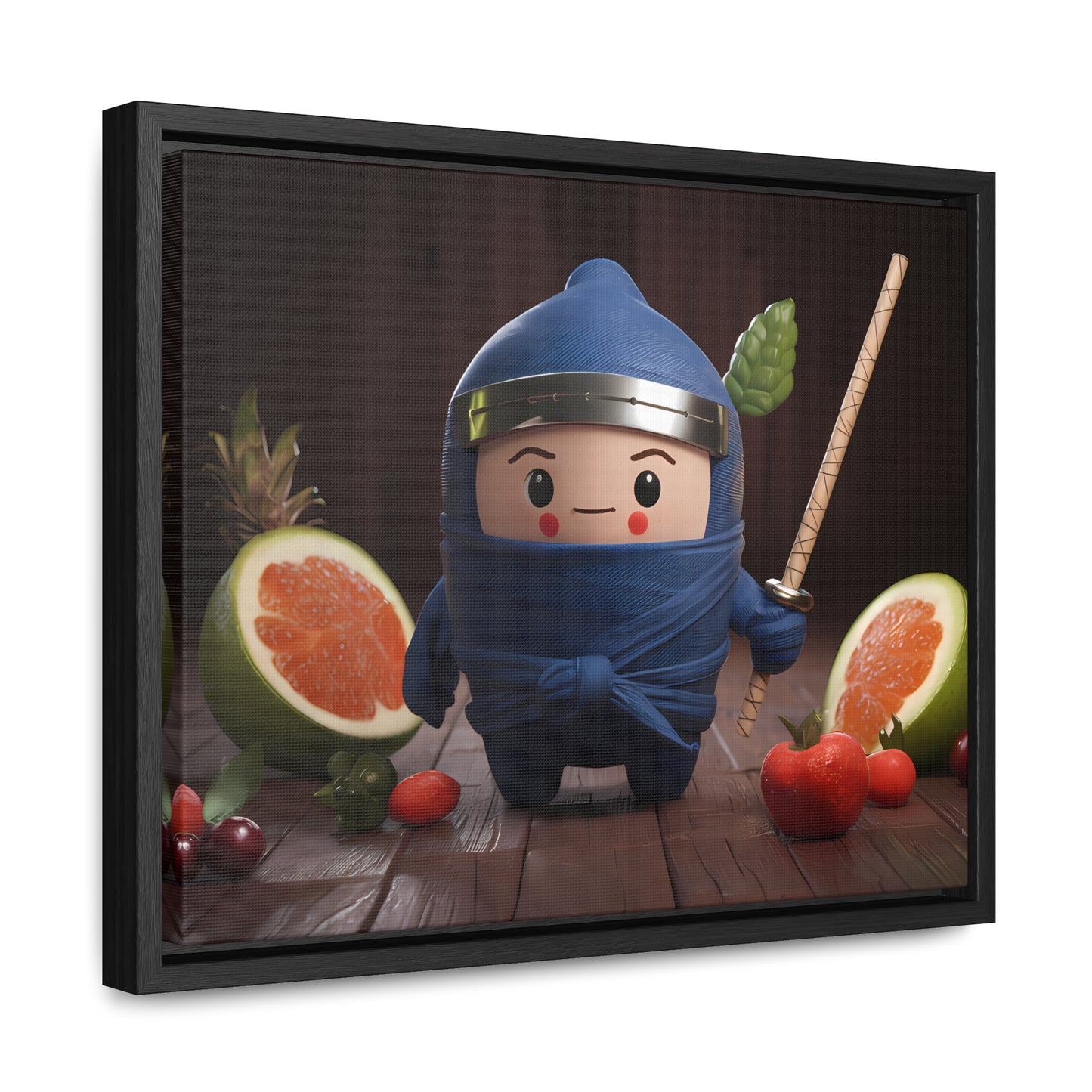 Ninja Fruit Guardian - Gallery Canvas Wraps, Horizontal Frame