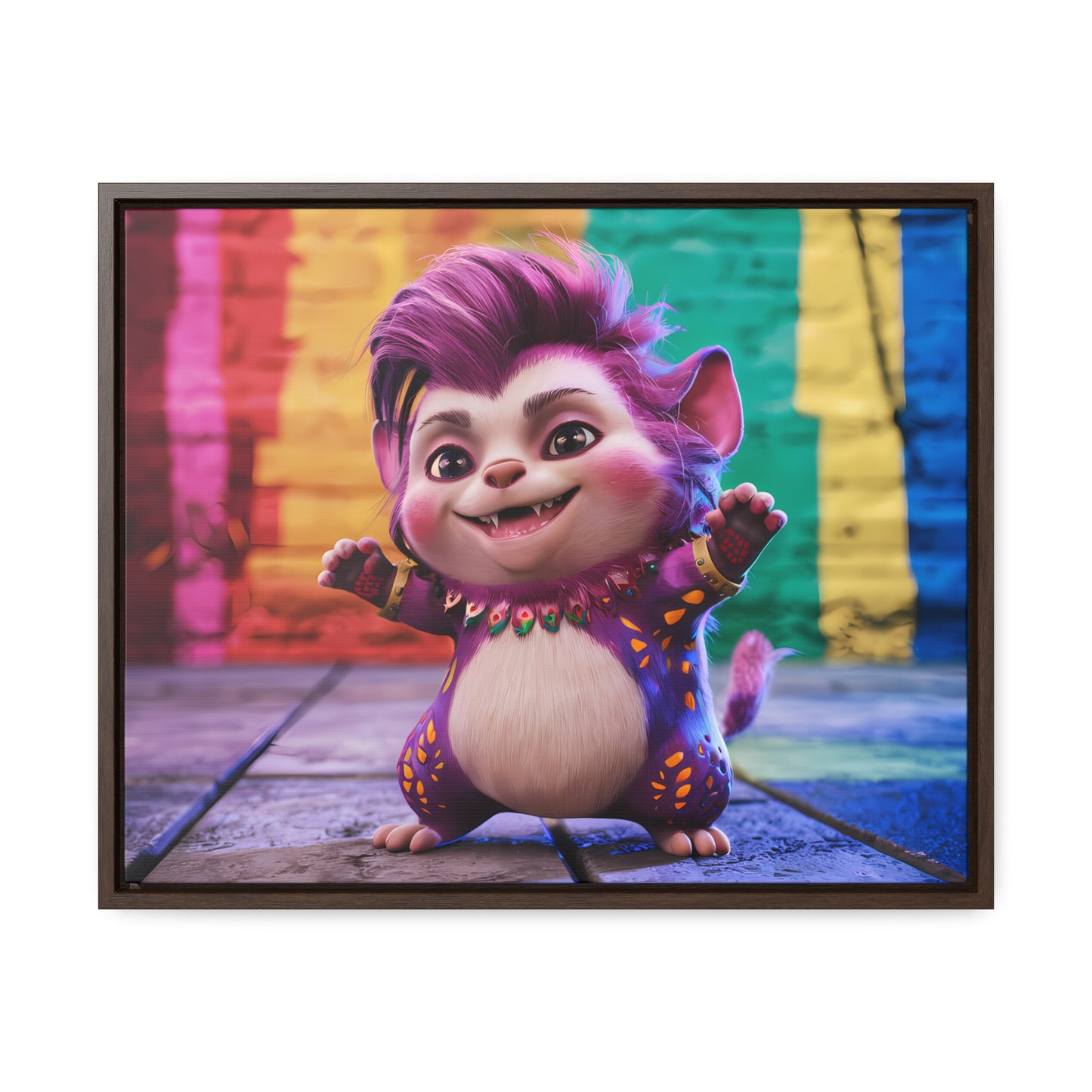 Colorful Celebration Creature - Gallery Canvas Wraps, Horizontal Frame