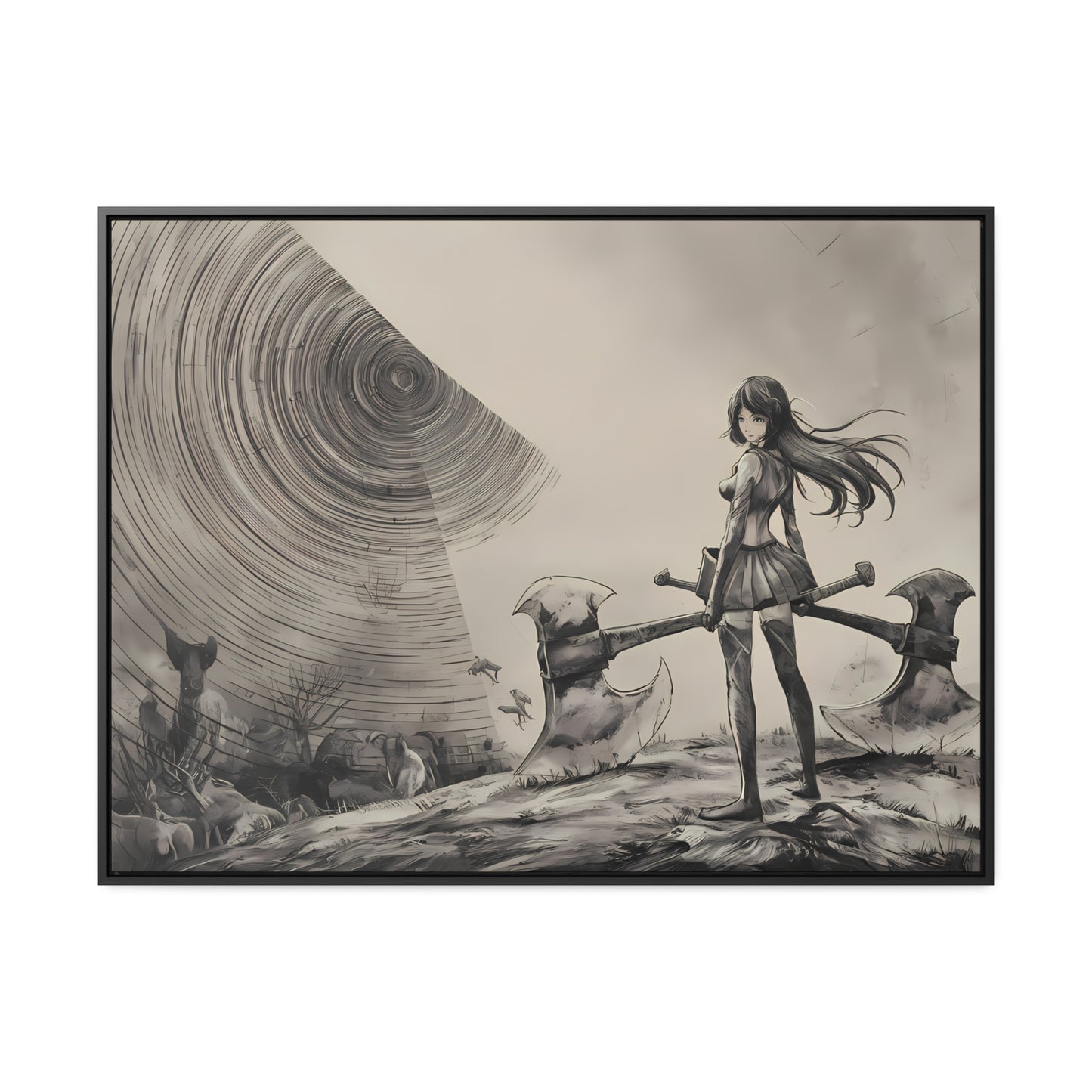 Echoes of the Abyss - Gallery Canvas Wraps, Horizontal Frame