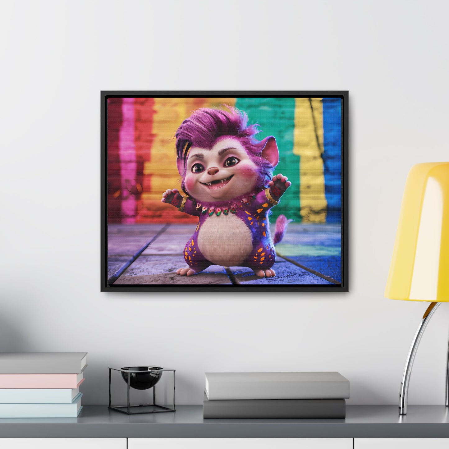 Colorful Celebration Creature - Gallery Canvas Wraps, Horizontal Frame