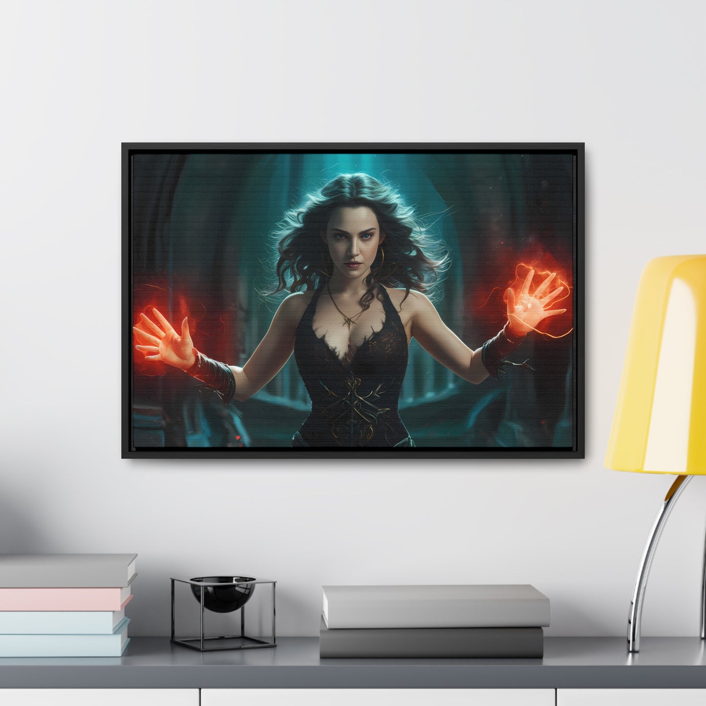 Sorceress of the Crimson Flame - Gallery Canvas Wraps, Horizontal Frame